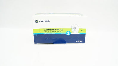 Halyard 47568 ASTM Fluid-Rated Procedure Mask Blue -Box of 50